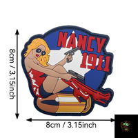 American Vintage Style Pin-Up Girls Moral Badge IR PVC 3D Pin-Up Girls Parches