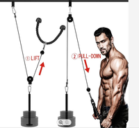 Système de poulie réglable pour l'entraînement des triceps SP Home DIY, équipement de fitness noir 1,3 kg-6 kg