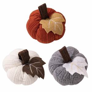 Festival Knitted Pumpkin Ornament <b>Halloween</b> Thanksgiving Plush Hanging Decoration Christmas Tree Ornaments Pumpkin Pendant - Product Image 5