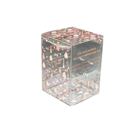 Boîte transparente en plastique PVC imprimé affichage emballage pliant maquillage éponge boîtes à oeufs clair vinyle PVC PET RPET boîte d'emballage