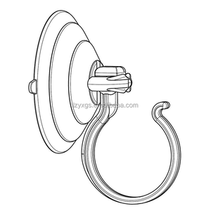 Tùy Chỉnh 85Mm Kích Thước Lớn Trong Suốt Giáng Sinh Vòng Hoa Móc Của Nhãn Hiệu Cốc Hút Lưu Trữ Móc Cho Vớ Tùy Chỉnh Giáng Sinh - Product Image 6