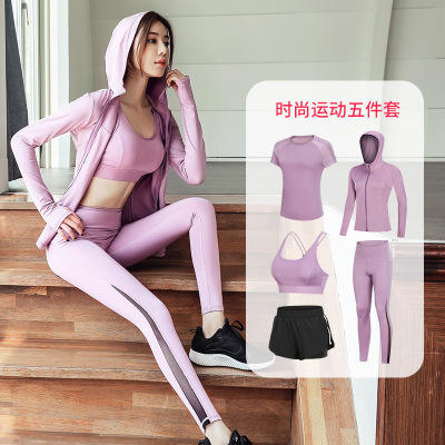 5ชิ้นชุดสีชมพู (กางเกงขาสั้นสีดำ)