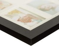 Marco de Madera Rectangular para Collage con Doble Paspartú Blanco para Recuerdos Escolares de K-12, Capacidad para 1x5x7 12x25x35 Fotos, Horizontal/Vertical