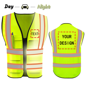 <span class=keywords><strong>Gilet</strong></span> de sécurité réfléchissant pour cycliste, haute visibilité, rouge, pour travailleur portuaire - Product Image 3
