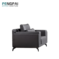 Pengpai Últimos diseños de sofá Estilo nórdico Chester Cuero genuino 1 + 1 + 2 Juego de sofás muebles de oficina