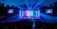UNOXINE Étanche IP65 Durable 18-Piece LED Par Light DMX512 Contrôle RGBW 6000K Lumière du jour pour Club Stage Theme Park Events