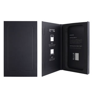 Emballage de téléphone portable en carton écologique, design personnalisé, luxe, boîte carrée, électronique grand public, boîte de téléphone portable en papier noir - Product Image 1