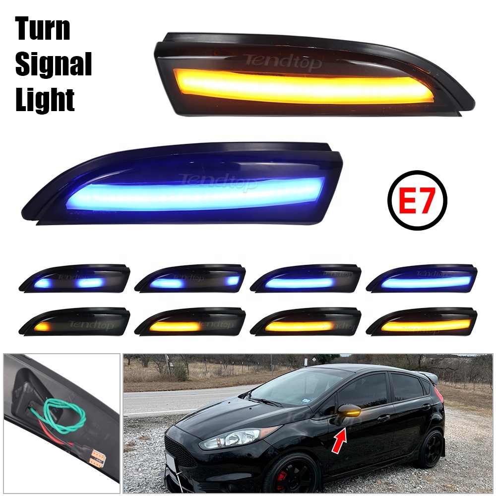 Répétiteurs Clignotants Dynamiques LED Pour Ford Fiesta MK6/MK7 Et B-Max (2008-2017) - 2 Pièces, Style Fluide, étanches IP67
