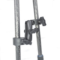 Penjepit Stang Motor/Sepeda Plastik Super Double Clamp Bracket yang Dapat Disesuaikan, Penjepit Tripod Cross Bar, Klip Payung untuk Action Camera
