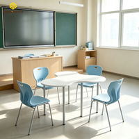 Ensemble de bureaux et chaises de classe collaborative modernes à structure métallique pour étudiants, directement de l'usine Everpretty