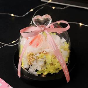 Caja de regalo de rosas con cubierta de cristal de flores frescas conservadas, regalo de cumpleaños de San Valentín para novia y amigos - Product Image 4