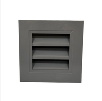 Grille de ventilation extérieure carrée en aluminium, résistante aux intempéries, anti-pluie, pour mur extérieur