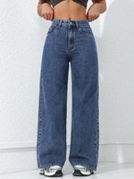 Jean baggy taille haute pour femme, coupe large vintage, style Y2K streetwear, boyfriend, en denim rigide non extensible, décontracté, été