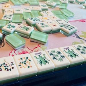 Fichas de Mahjong Americanas de Acrílico de Lujo con Diseño de Plantas Modernas, 160 Piezas, Plegables, Grabadas, <span class=keywords><strong>3</strong></span> Capas, 32 mm, Duraderas y Ecológicas - Product Image 2