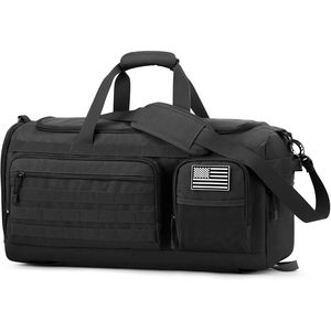 กระเป๋าเดินทางแบบ 3 in 1 Tactical Weekender Duffle Bag ขนาด 50L/65L สำหรับเดินทางและออกกำลังกาย พร้อมช่องใส่รองเท้าแบบมีซิปและช่องกันน้ำ - Product Image 1
