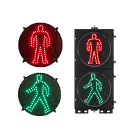 Feu de signalisation piétonnier LED sans cadre à courant constant 300 mm <12W IP55 à réponse rapide pour les intersections routières