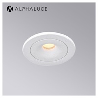 Spot encastré mini orientable 20W, dimmable, anti-éblouissement, IP65, sans cadre, pour niches de placards et présentoirs de salles d'exposition