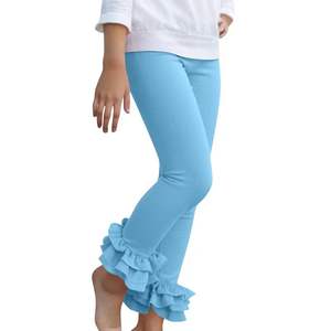 High-<b>Elasticity</b> Breathable Children's Training Dancewear Set Solid Color <b>Lace</b> Flared Pants Candy-Colored Paired Skirts - Product Image 2