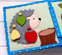Livre en feutre interactif et lavable pour enfants, jouet éducatif en polyester souple, imperméable et silencieux