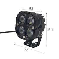 Projecteur de travail LED Yak Outdoors 40W avec lentille jaune ambre, éclairage marin anti-poussière pour kayak et bateau gonflable