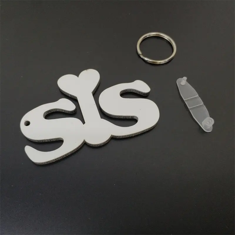 RubySub SIS Sublimation MDF Keychain Blank Double Sided Key Ring Wood Custom Engrave Key Holders