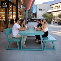Table de camping en aluminium intelligente et portable pour le sport, avec bancs, légère, pour pique-nique en extérieur