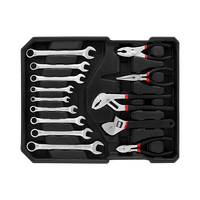 Ensemble complet de 187 outils de mécanique automobile avec clés à douille et boîte à outils, sur chariot manuel