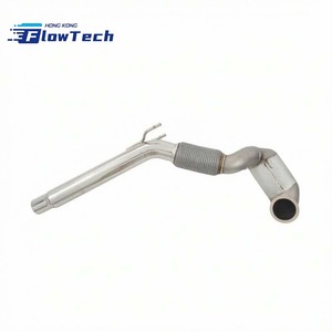 Downpipe en acier inoxydable T304 à haut débit avec bouclier thermique pour VW Golf MK7/MK8 GTI 2.0T – Échappement performance à fixation directe - Product Image 4
