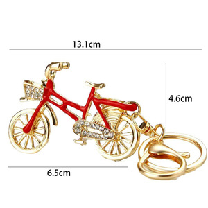 Llavero de Bicicleta Metálico Vintage con Diamantes de Imitación, Colgante para Mochila, Anillo para Llaves de Bicicleta Estilo Antiguo - Product Image 4