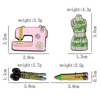 Portable rose Machine à coudre créatif revers métal Badge tailleur cadeau ciseaux broche broche breloques mode Style couture accessoire