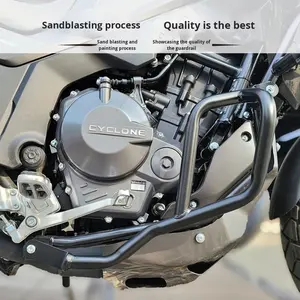 Pare-chocs de moto modifié Zongshen <span class=keywords><strong>Cyclone</strong></span> Rx600, pare-chocs inférieur épaissi anti-collision avec barre anti-chute, état neuf - Product Image 1