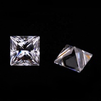 Moissanite en vrac taille princesse, forme carrée, couleur D EF GH IJ, super blanc VVS, 1,5x1,5mm 2x2mm