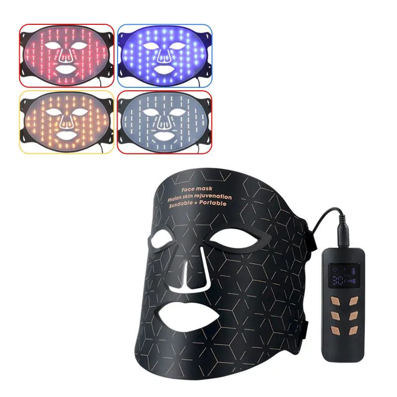 Led Therapie Masker Led Huid Schoonheid Lichttherapie Siliconen Rood Licht Therapie Led Therapie Gezichtsmasker