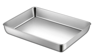Plateau à serviettes de restaurant en acier inoxydable au design moderne Plateau de service en métal écologique et durable Plat à riz jetable poli