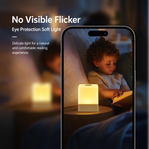 Lampe de chevet tactile rechargeable avec éclairage photo, veilleuse d'ambiance pour bébé, lampe de table protectrice des yeux, lumière de sommeil RGB pour chambre à coucher - Product Image 5