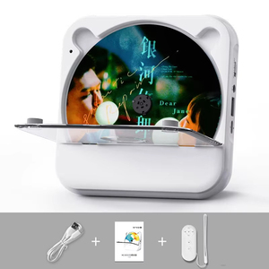 Lecteur CD portable avec panneau artistique coloré, haut-parleur intégré, Bluetooth, USB, rechargeable, télécommande, lecteur de musique, directement de l'usine - Product Image 2
