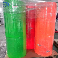 Kertas neon Label perekat diri kertas bahan emas/merah/hijau/kuning/biru gulungan kertas perekat Jumbo