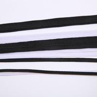 Bande élastique personnalisée en Spandex/Nylon de 6 mm, couleur blanc/noir, différentes tailles, élastique plat pour vêtements, sacs, textiles de maison, respectueux de l'environnement