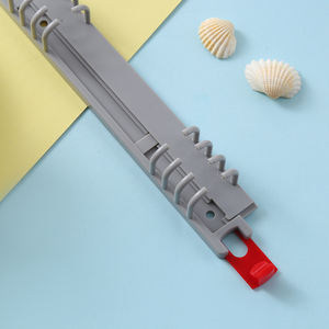 Carpeta de hojas sueltas de plástico Gris de venta directa de fábrica <span class=keywords><strong>Clip</strong></span> de carpeta de 12 anillas extraíble de alta calidad para accesorios de carpeta - Product Image 5