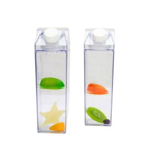Eco Friendly Acrylic <b>Milk</b> Carton Design Leak-Proof Dishwasher Safe Unisex Party Use 500ml/1000ml Clear Plastic Water <b>Bottle</b> - Product Image 4