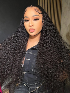 วิกผมแท้จากบราซิลแบบไม่ผ่านกระบวนการผลิต  จัดเรียงเส้น<span class=keywords><strong>ผม</strong></span>อย่างดี  แบบลอนน้ำ  ขนาด 13x4 13x6  วิกผมหน้าผากลูกไม้ HD แบบหยิก - Product Image 1