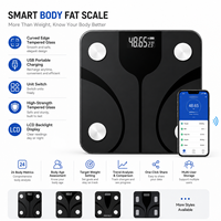 Balance intelligente en verre numérique Conridel CS950 avec écran LCD, alimentée par batterie, surveillance de la composition corporelle haute précision, 180 kg