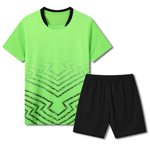 Kaos Pria Dewasa Cepat Kering Lengan Pendek Set Jersey Sepak Bola Pria 100% Poliester Sweatshirt Jersey Sepak Bola Musim Panas - Product Image 2