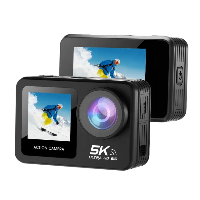 New 5K 30FPS UHD Waterproof Action Sports Camera with WIFI & EIS for Diving Motorcycle Vlogging Features Recording Function