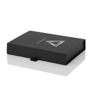 Custom Printing Eco Friendly Black Packaging Magnet Rigid Paper Box with Foam - Product Image 3