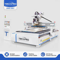 Routeur CNC double broche ATC 2000x3000mm pour le perçage de portes en bois et MDF, idéal pour la fabrication d'armoires