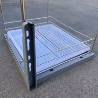 Panier à épices coulissant en acier inoxydable, organisateur de tiroir amorti en fil métallique, rangement de garde-manger à 3 niveaux