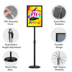 Có thể điều chỉnh <span class=keywords><strong>A4</strong></span> nhôm Áp phích đứng Snap khung hiển thị dấu hiệu chủ kim loại <span class=keywords><strong>menu</strong></span> đứng Chiều cao có thể điều chỉnh sàn hiển thị đứng - Product Image 2