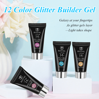 Gel UV Scintillant Laser 30ml pour Ongles, Fournitures pour Ongles, Gel Acrylique OEM/ODM, Sans HEMA, Gel Adhésif pour Strass et Nail Art