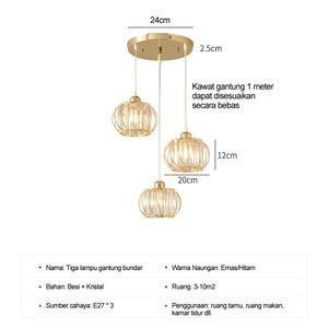 Classico moderno stile commerciale oro ristorante di lusso caffè <span class=keywords><strong>lampadario</strong></span> per famiglie Bar con telecomando - Product Image 2